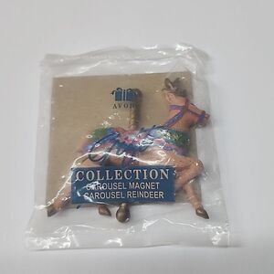 Avon Carousel Reindeer Magnet NIP